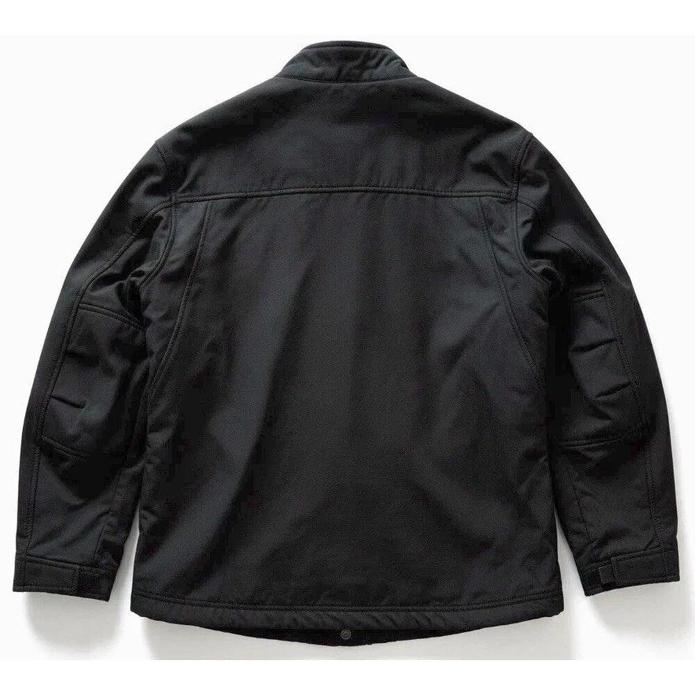 Carhartt J176 Black Softshell Jacket Fleece Lined Workwear Men’s Medium Full Zip - Picture 4 of 5